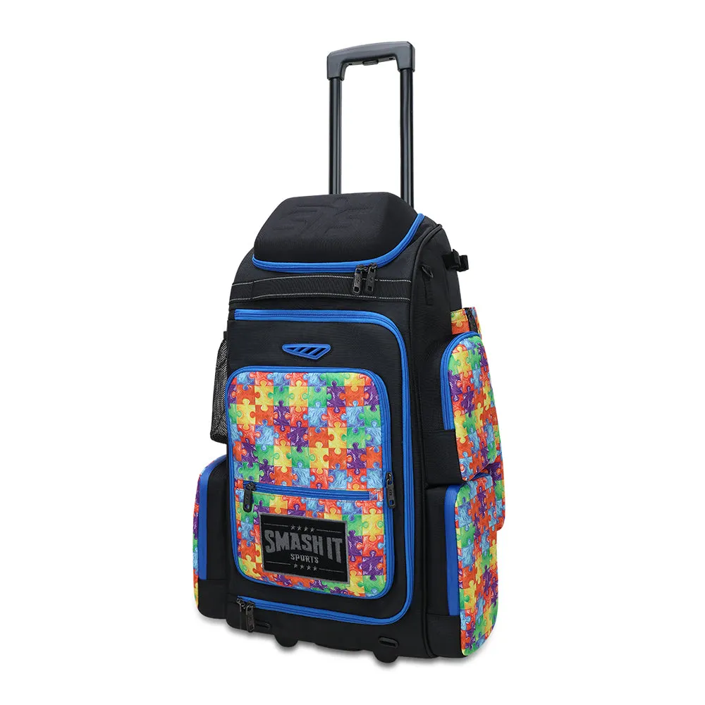 2025 Smash Ops Lil’ Guerrilla Hybrid Roller/Bat Pack Bag - Autism Awareness