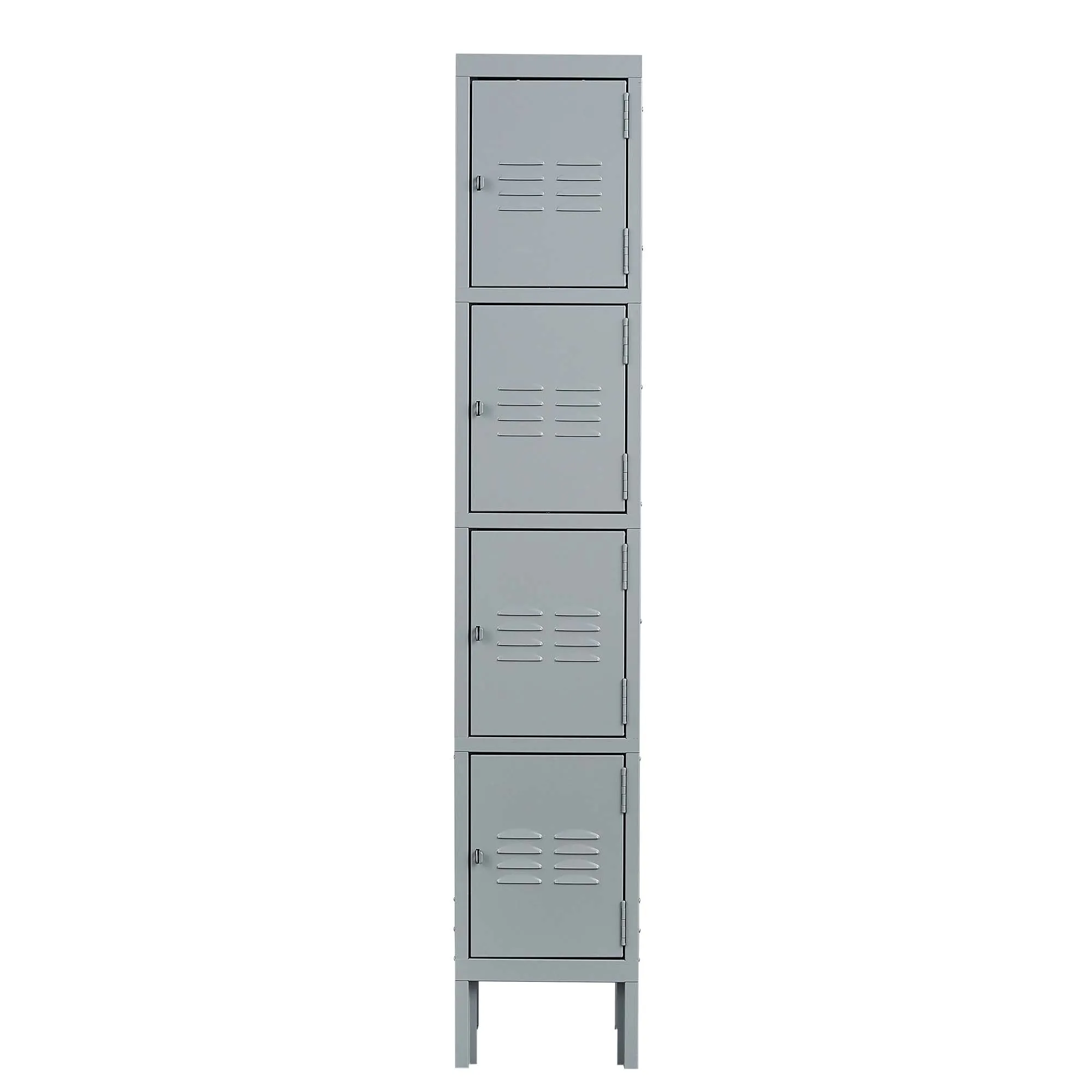 4 Door 66"H Metal Lockers With Lock, Storage Cabinet for Home Gym, Office, School, Garage - Gray