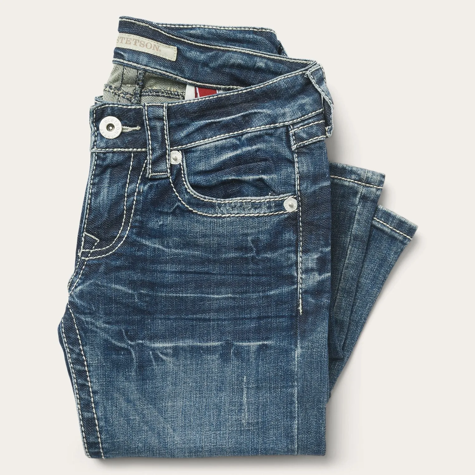 816 Fit Jeans With White "S" Back Pocket