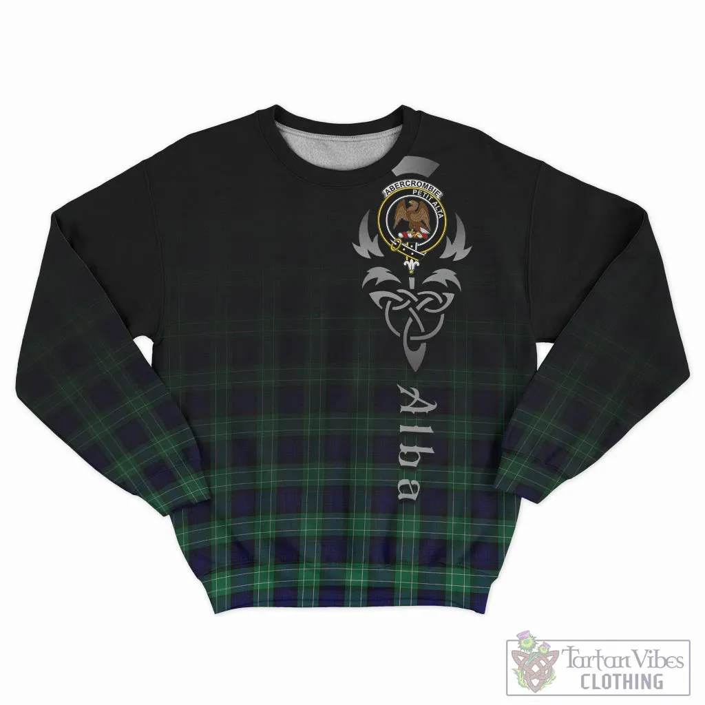 Abercrombie Tartan Sweatshirt Featuring Alba Gu Brath Family Crest Celtic Inspired