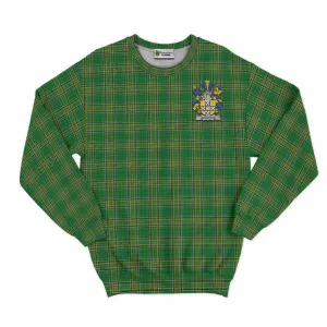 Accotts Irish Clan Tartan Sweatshirt with Coat of Arms