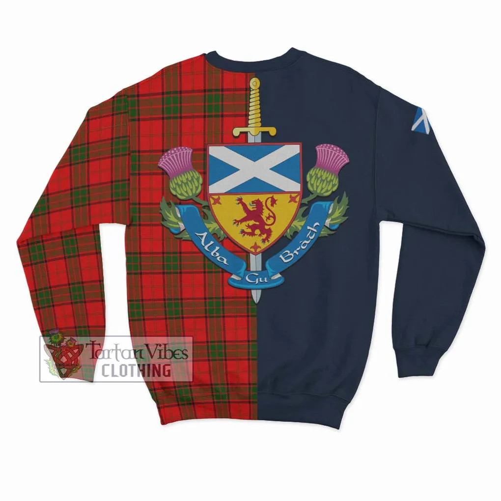 Adair Tartan Sweatshirt Alba with Scottish Lion Royal Arm Half Style