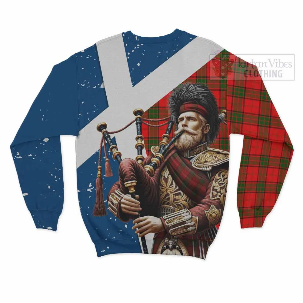 Adair Tartan Sweatshirt with Family Crest Scottish Bagpiper Vibes