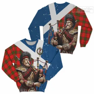 Adair Tartan Sweatshirt with Family Crest Scottish Bagpiper Vibes