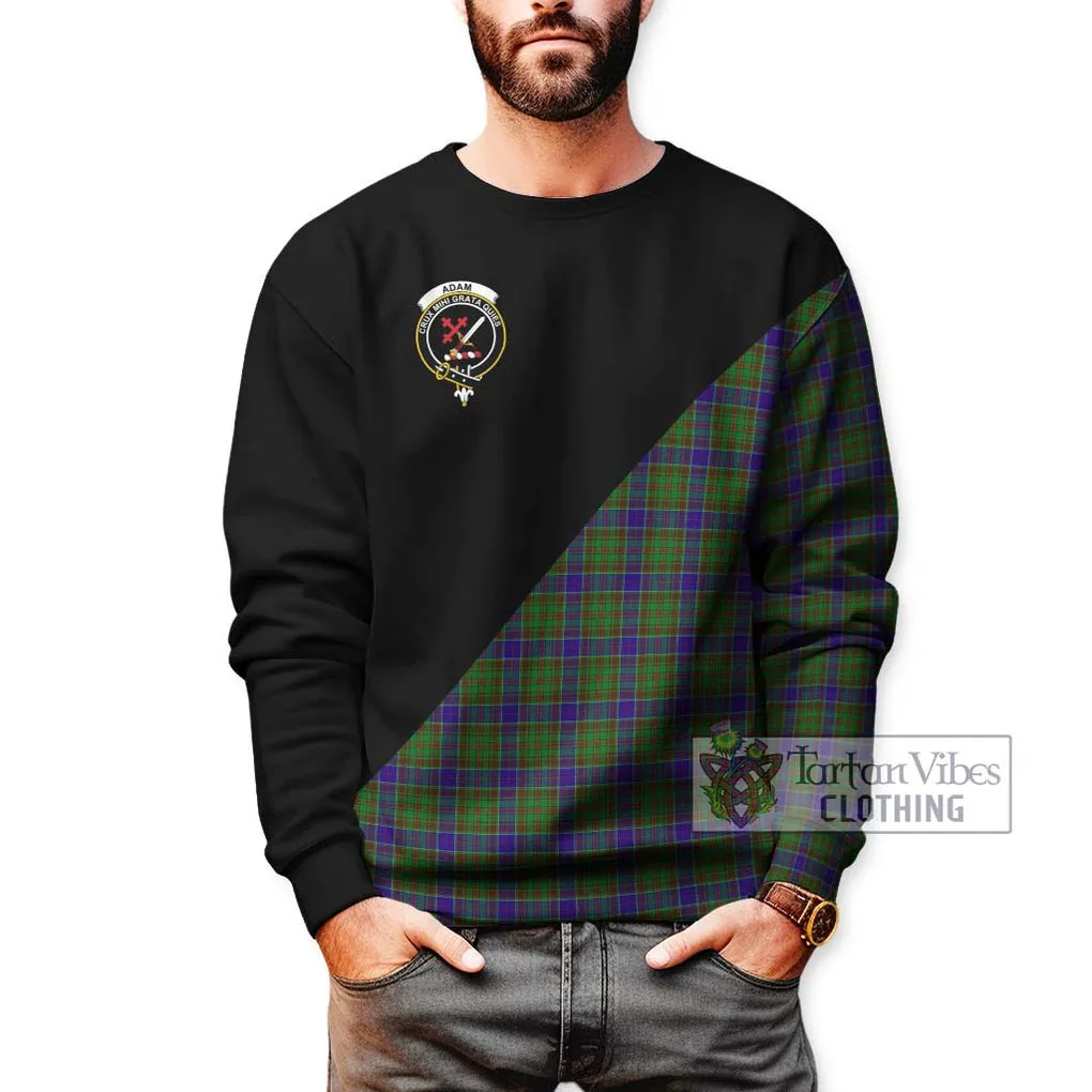 Adam Tartan Sweatshirt with Family Crest and Military Logo Style