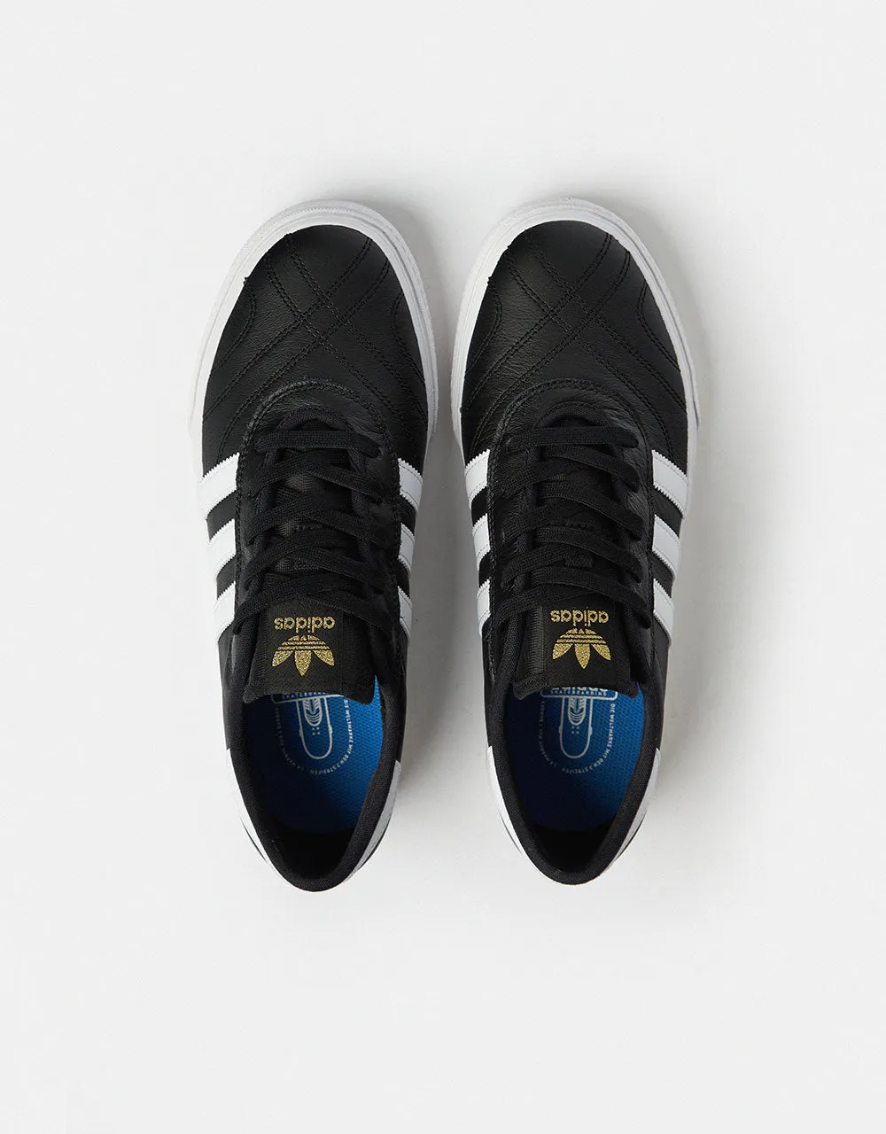 adidas Adi Ease Skate Shoes - Core Black/White/Gold Metallic