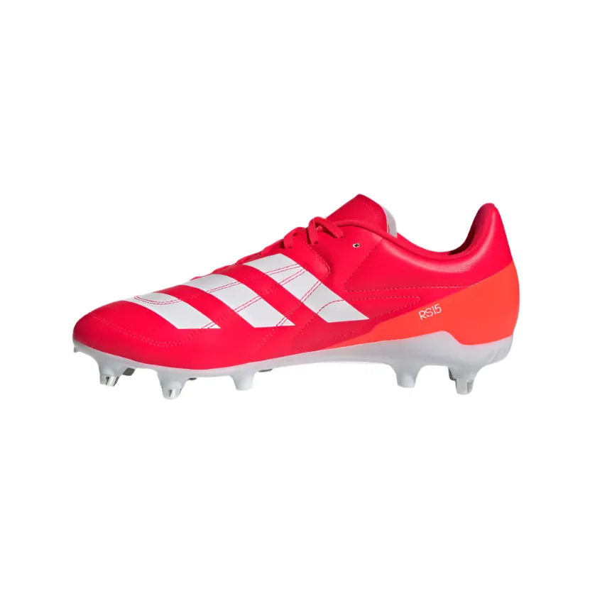 Adidas Adults Rugby Boots RS-15 SG Lucid Red/Cloud White/Team Solar Orange