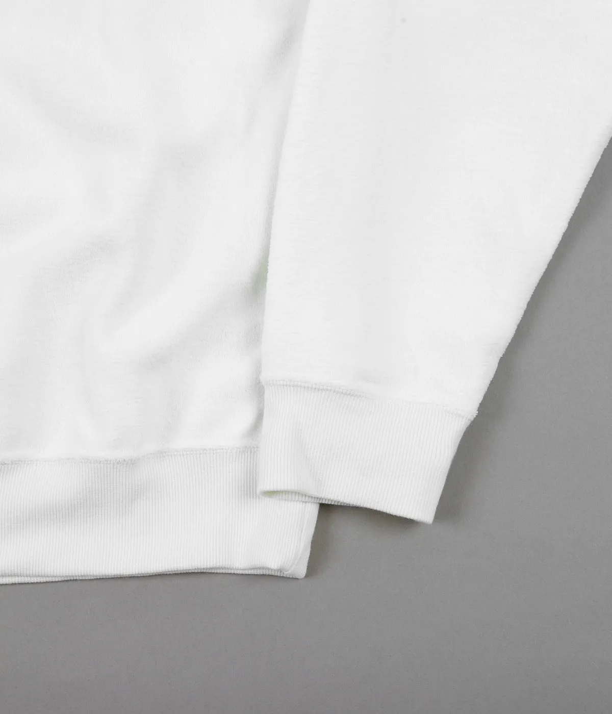 Adidas Bouclette Polo Sweatshirt - Off White / Savannah