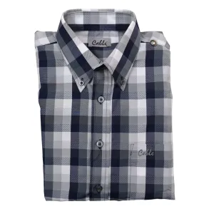 Aero Cable LS Blue Check Shirt