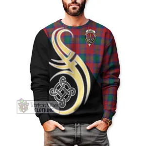 Affleck Tartan Sweatshirt with Family Crest and Celtic Symbol Style