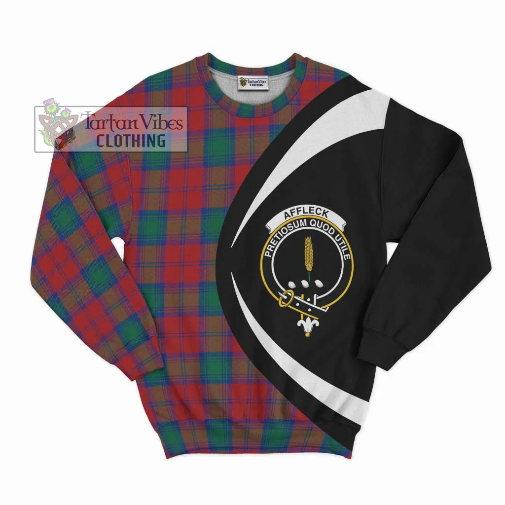 Affleck Tartan Sweatshirt with Family Crest Circle Style