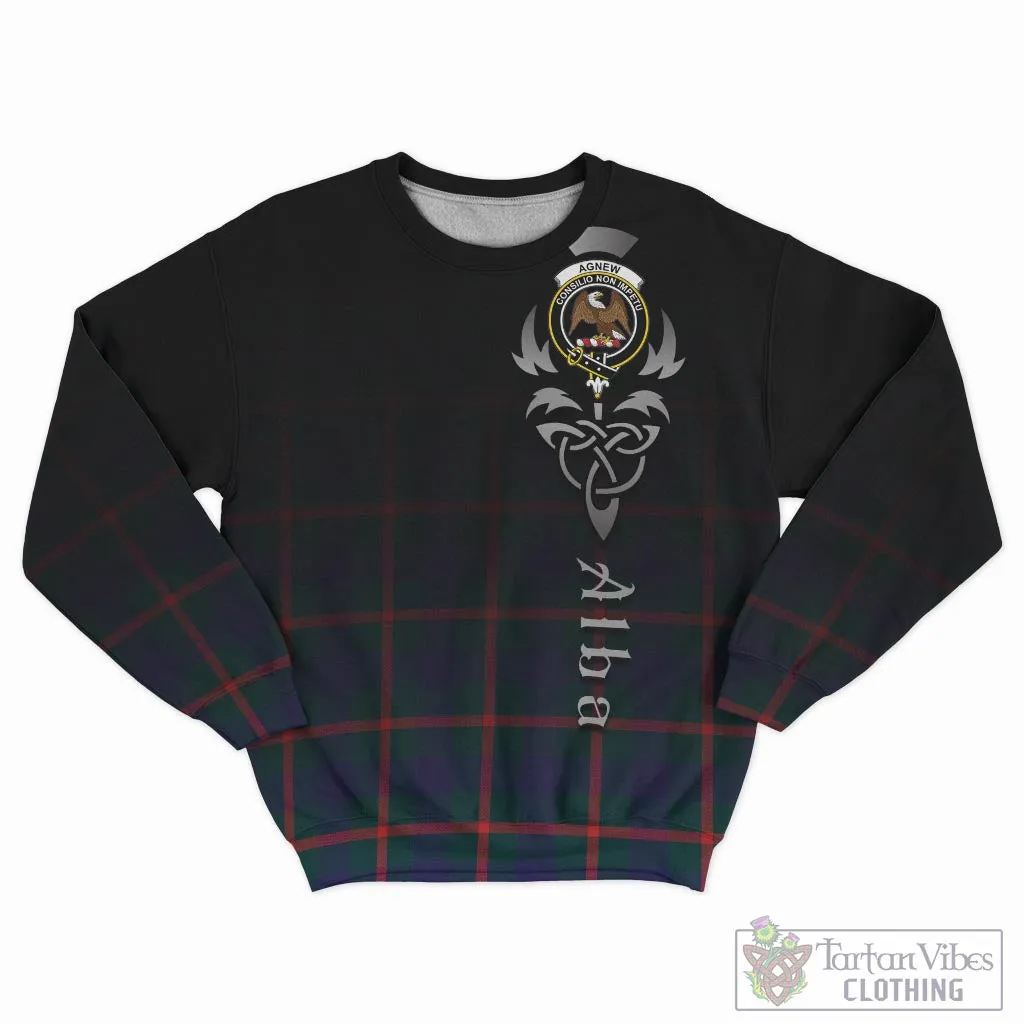 Agnew Tartan Sweatshirt Featuring Alba Gu Brath Family Crest Celtic Inspired