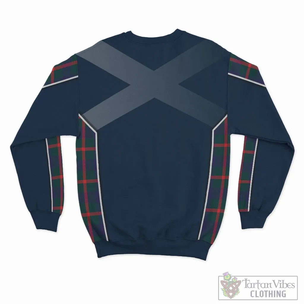 Agnew Tartan Sweatshirt with Family Crest and Scottish Thistle Vibes Sport Style