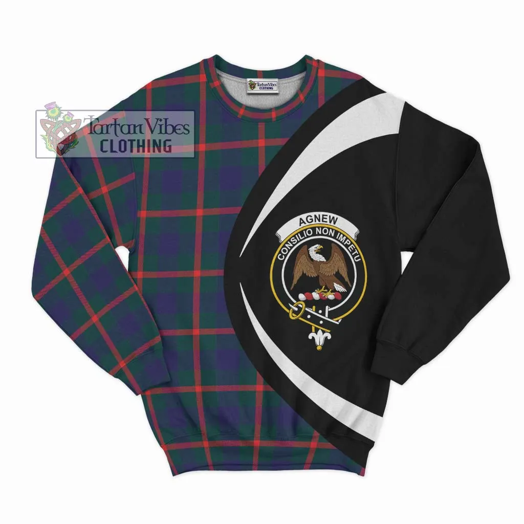 Agnew Tartan Sweatshirt with Family Crest Circle Style