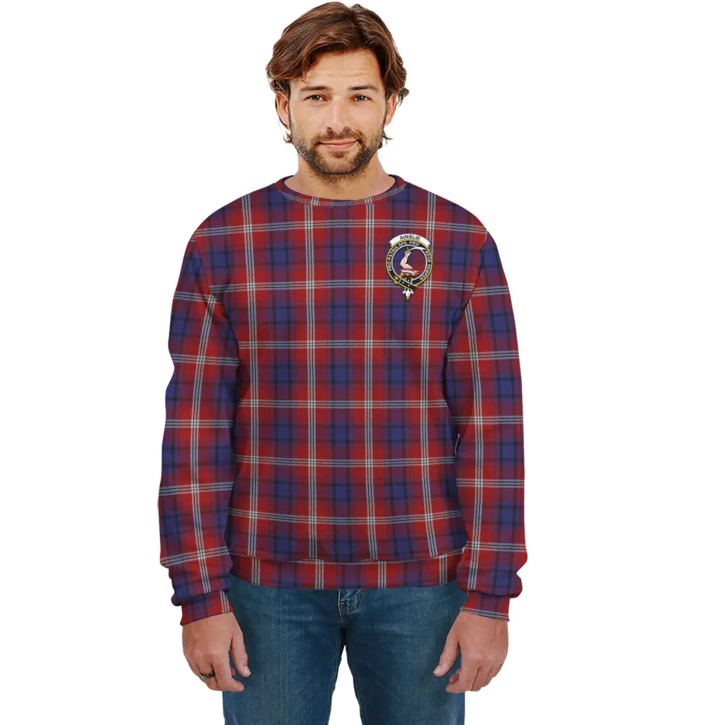 Ainslie Tartan Sweatshirt with Family Crest