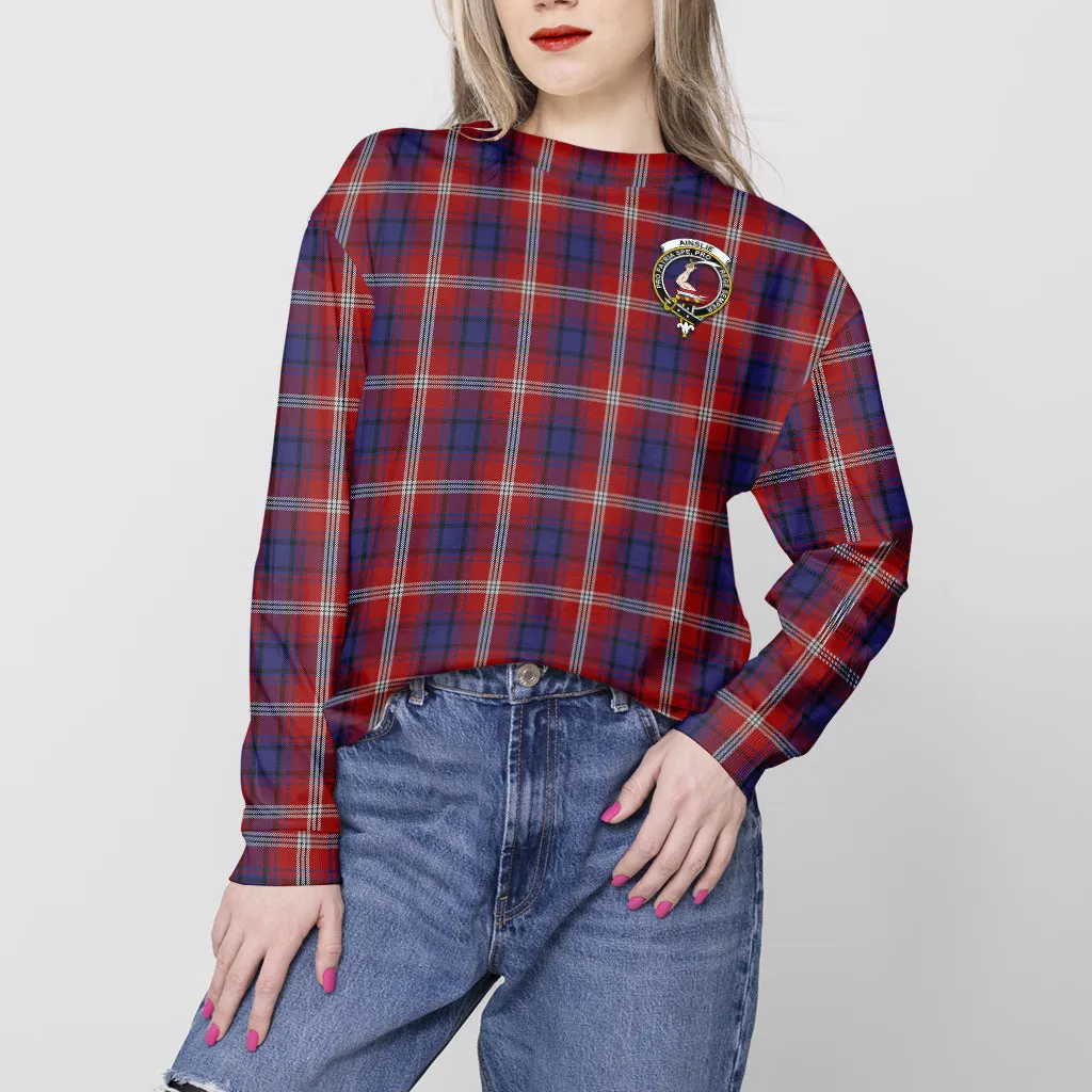 Ainslie Tartan Sweatshirt with Family Crest