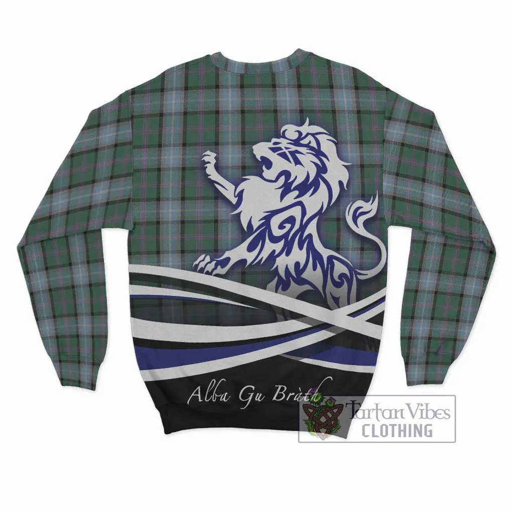 Alexander of Menstry Hunting Tartan Sweatshirt with Alba Gu Brath Regal Lion Emblem