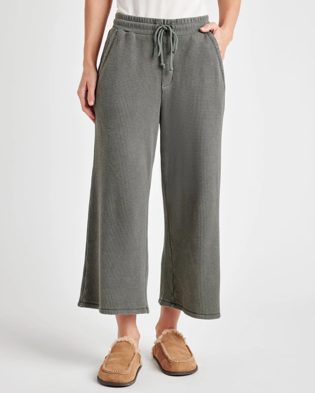 Alina Waffle Wide Leg Pant