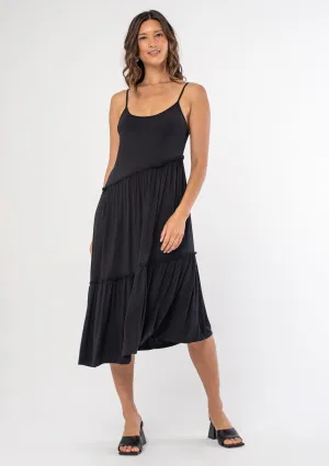 Allegra Asymmetric Midi Dress