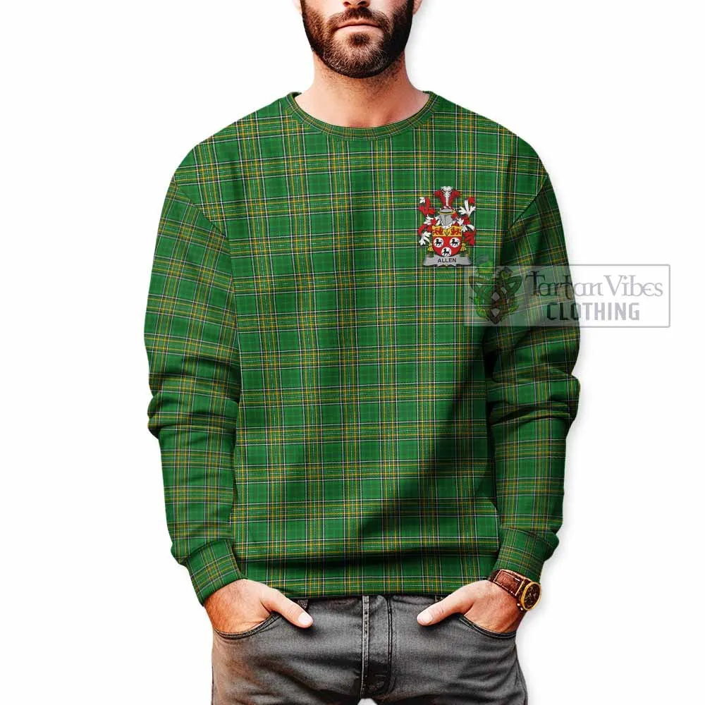 Allen Irish Clan Tartan Sweatshirt with Coat of Arms