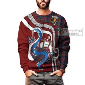 Allison Red Tartan Sweatshirt with Epic Bagpipe Style