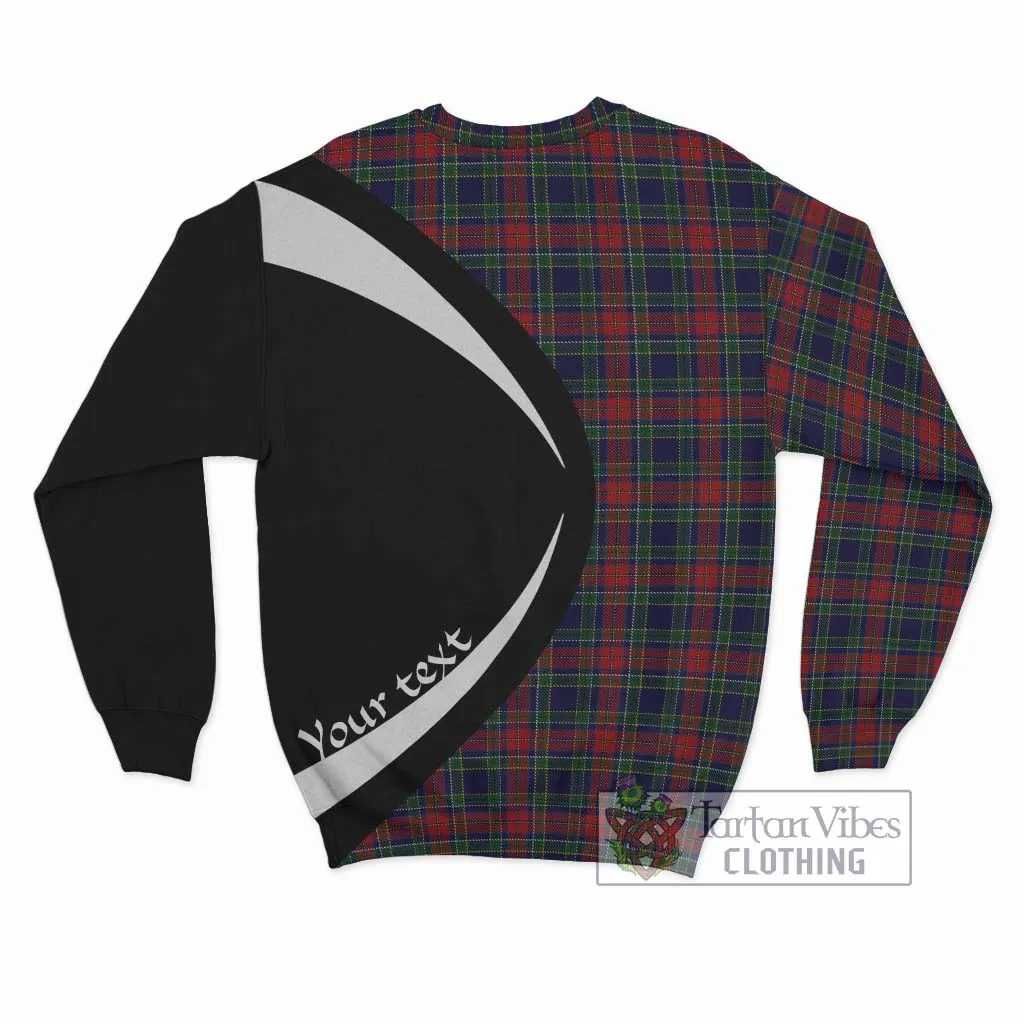 Allison Red Tartan Sweatshirt with Family Crest Circle Style