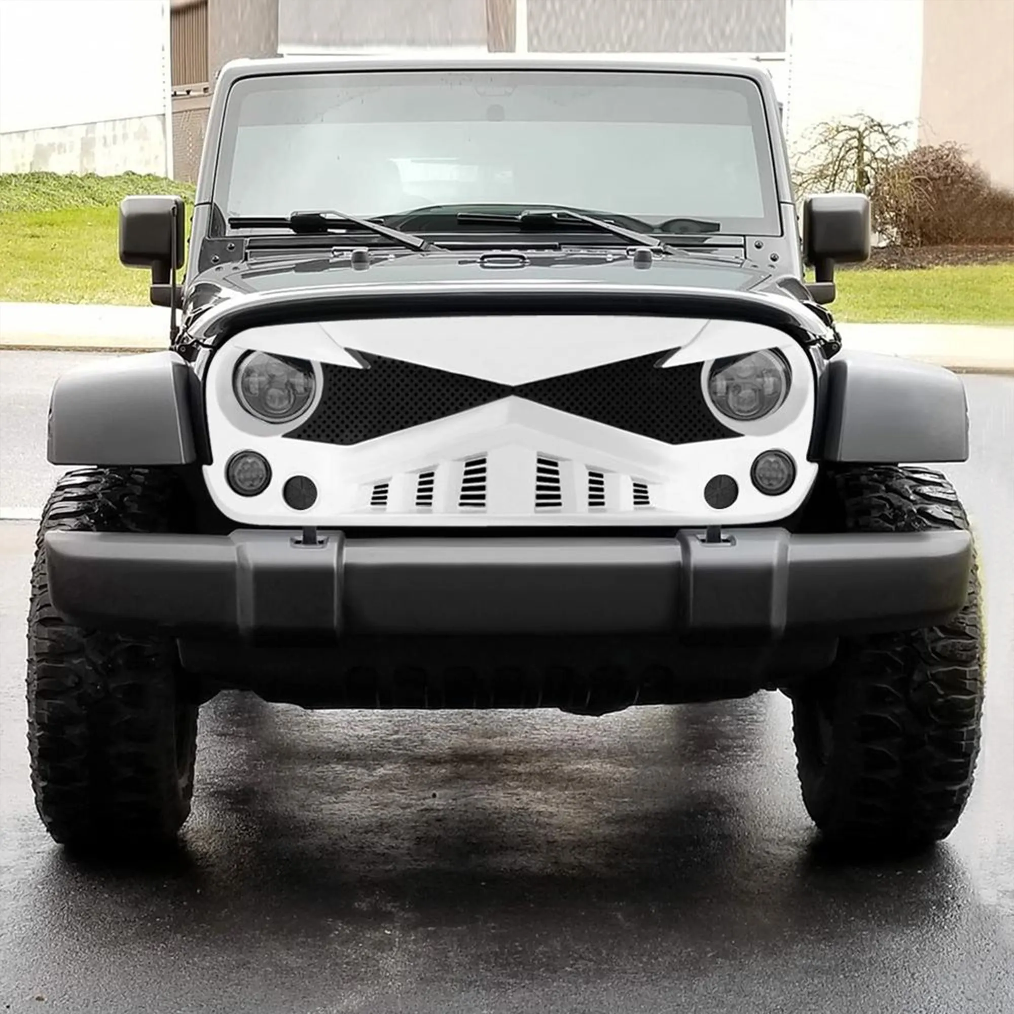 AMERICAN MODIFIED Hawke Grille Compatible w/2007-2018 Jeep Wrangler JK (Used)