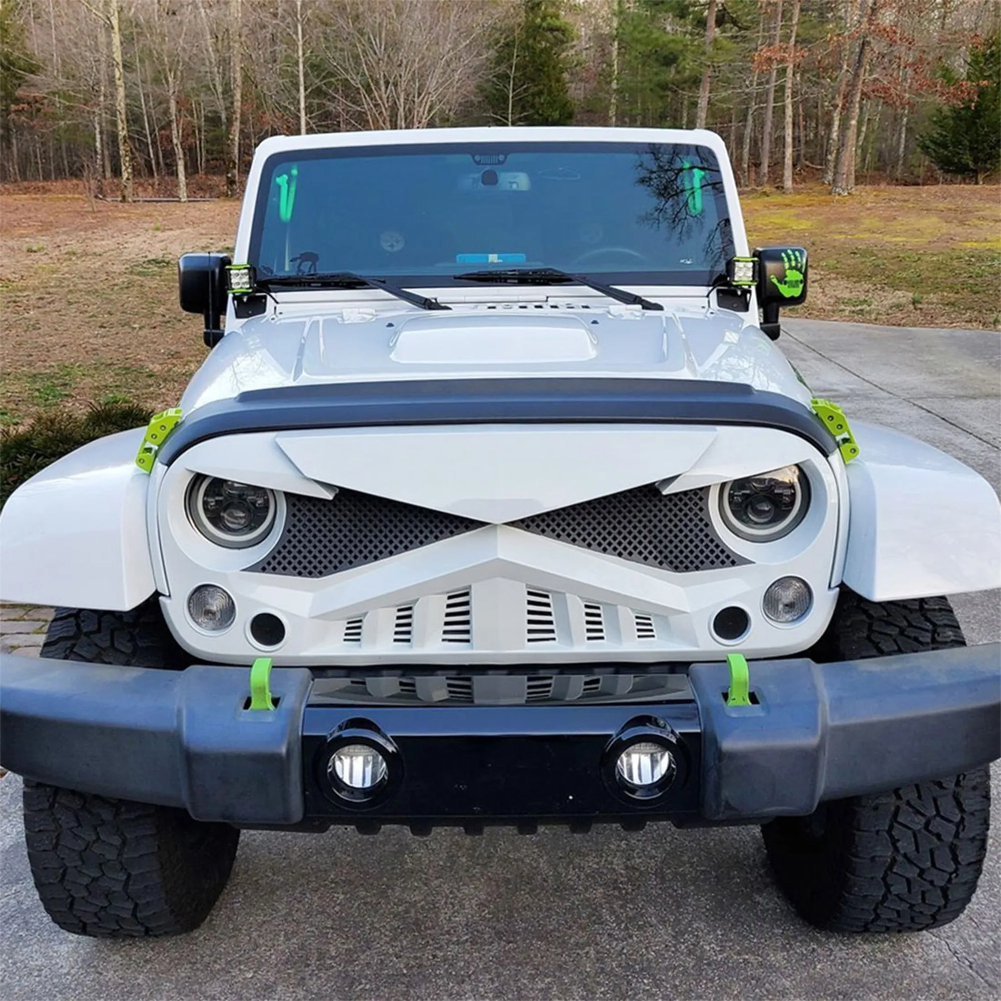 AMERICAN MODIFIED Hawke Grille Compatible w/2007-2018 Jeep Wrangler JK (Used)