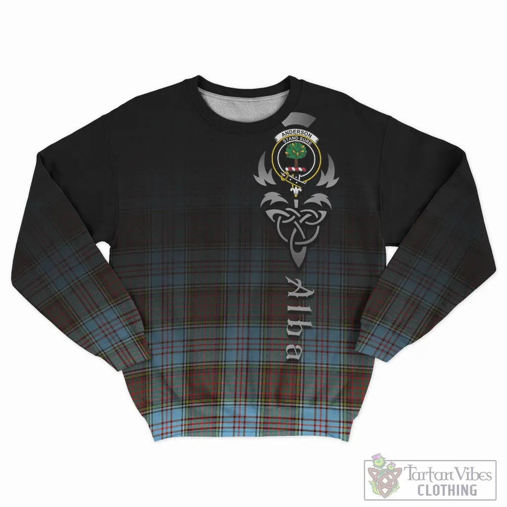 Anderson Ancient Tartan Sweatshirt Featuring Alba Gu Brath Family Crest Celtic Inspired