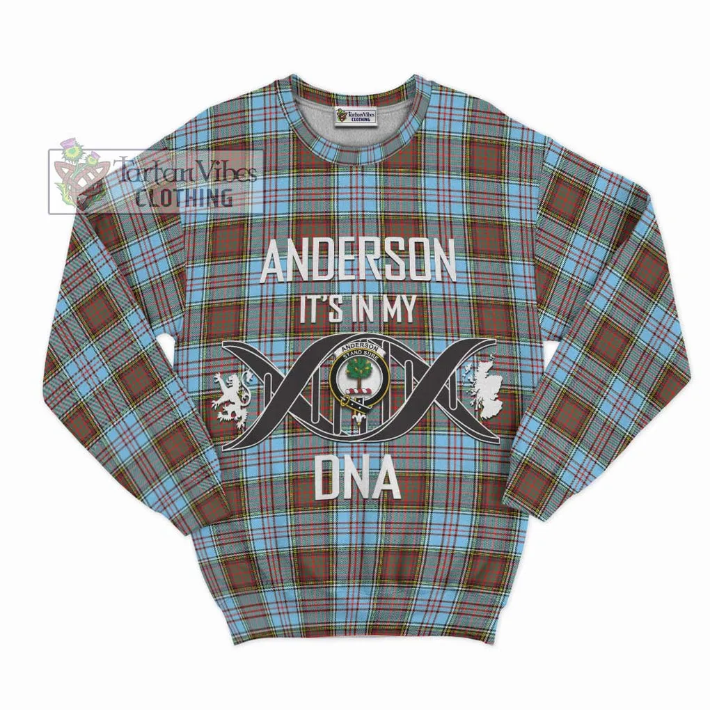 Anderson Ancient Tartan Sweatshirt with Family Crest DNA In Me Style