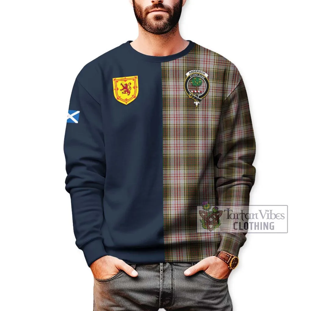 Anderson Dress Tartan Sweatshirt Alba with Scottish Lion Royal Arm Half Style