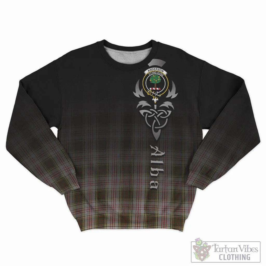 Anderson Dress Tartan Sweatshirt Featuring Alba Gu Brath Family Crest Celtic Inspired