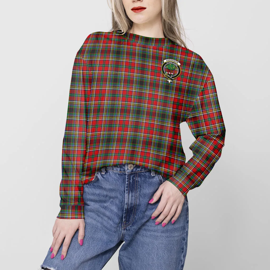 Anderson of Arbrake Tartan Sweatshirt with Family Crest