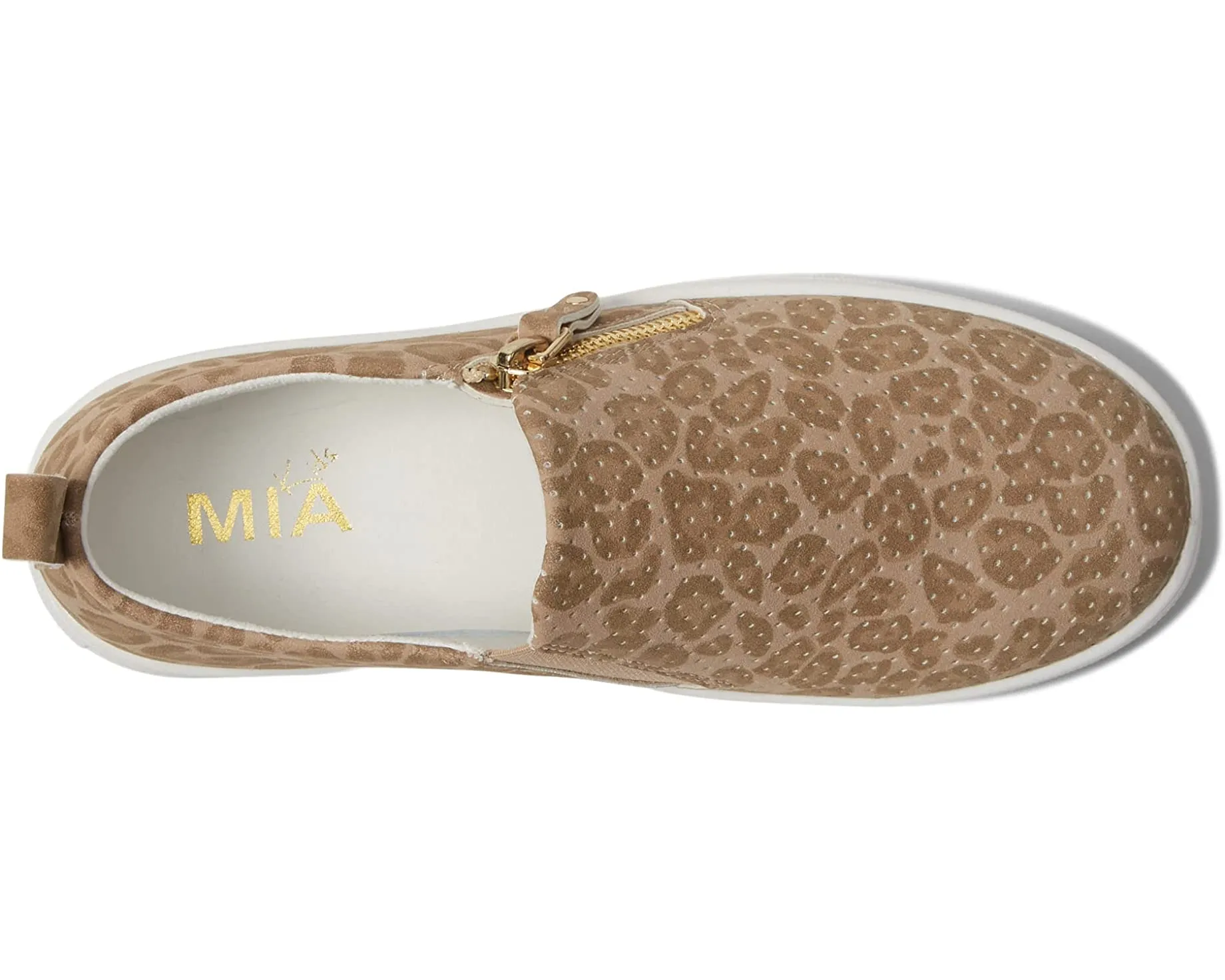 Andraya Tan Leopard Zip Girls Shoe - Select Size