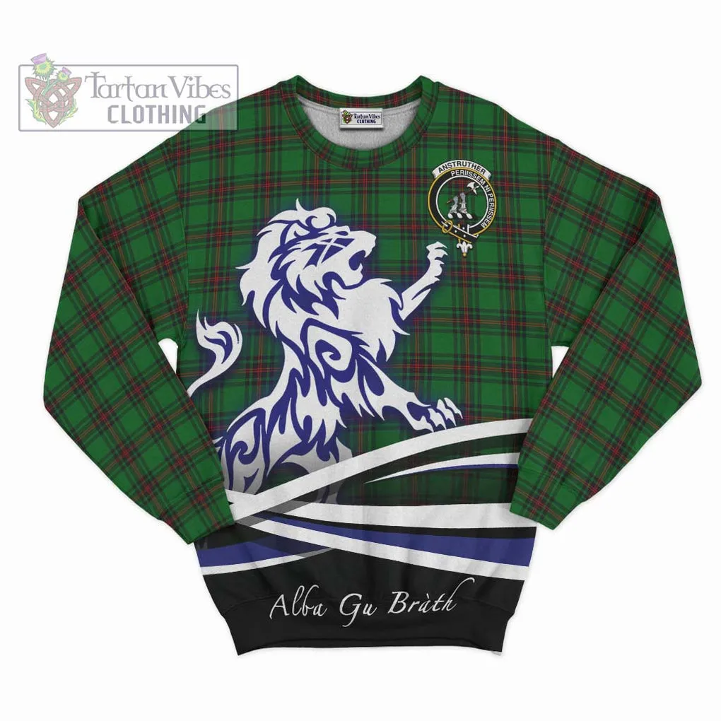 Anstruther Tartan Sweatshirt with Alba Gu Brath Regal Lion Emblem