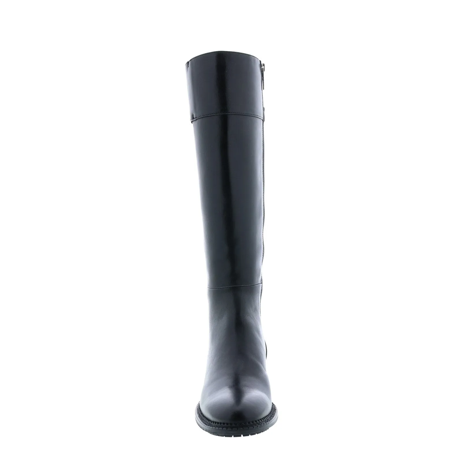 Aquatalia Orsyn Calf 34L3792-BLK Womens Black Leather Zipper Knee High Boots