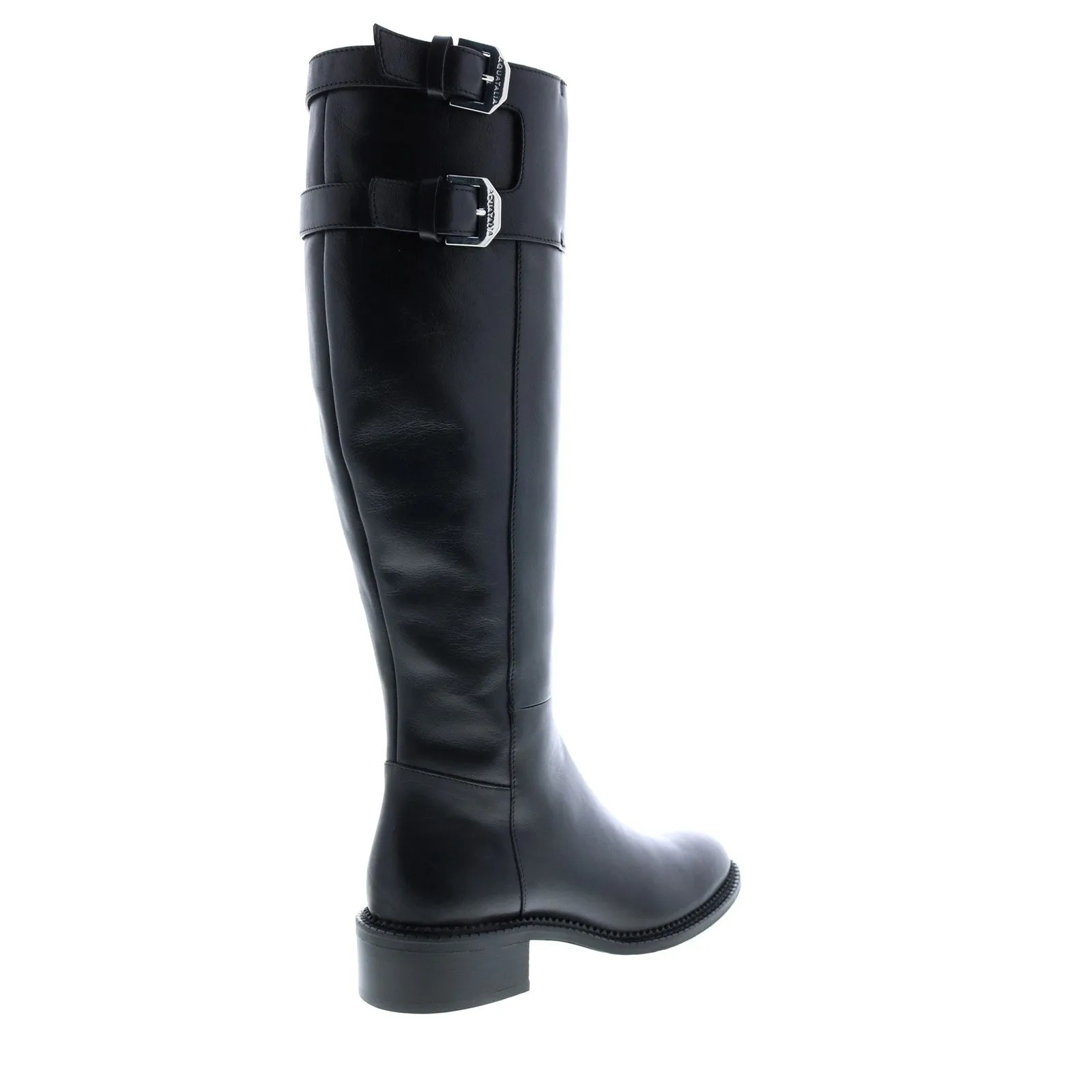 Aquatalia Orsyn Calf 34L3792-BLK Womens Black Leather Zipper Knee High Boots