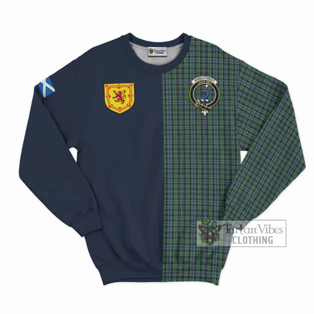 Arbuthnot Tartan Sweatshirt Alba with Scottish Lion Royal Arm Half Style