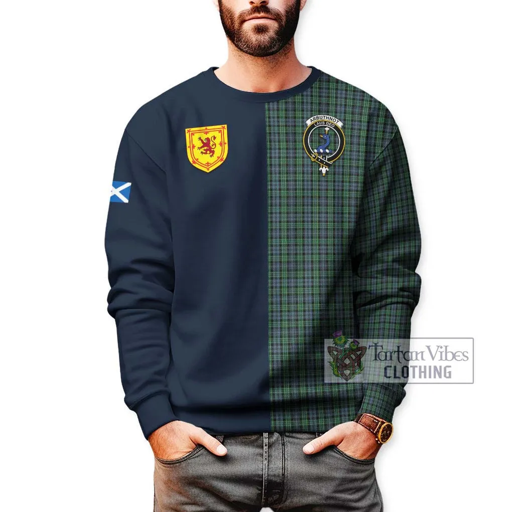 Arbuthnot Tartan Sweatshirt Alba with Scottish Lion Royal Arm Half Style