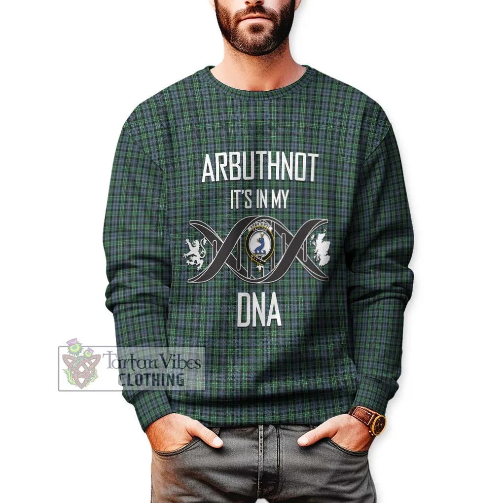 Arbuthnot Tartan Sweatshirt with Family Crest DNA In Me Style