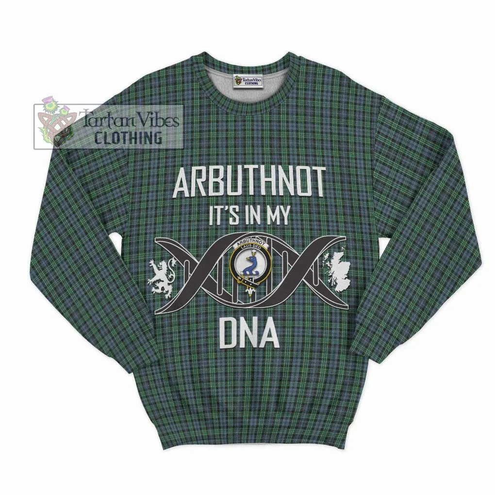 Arbuthnot Tartan Sweatshirt with Family Crest DNA In Me Style