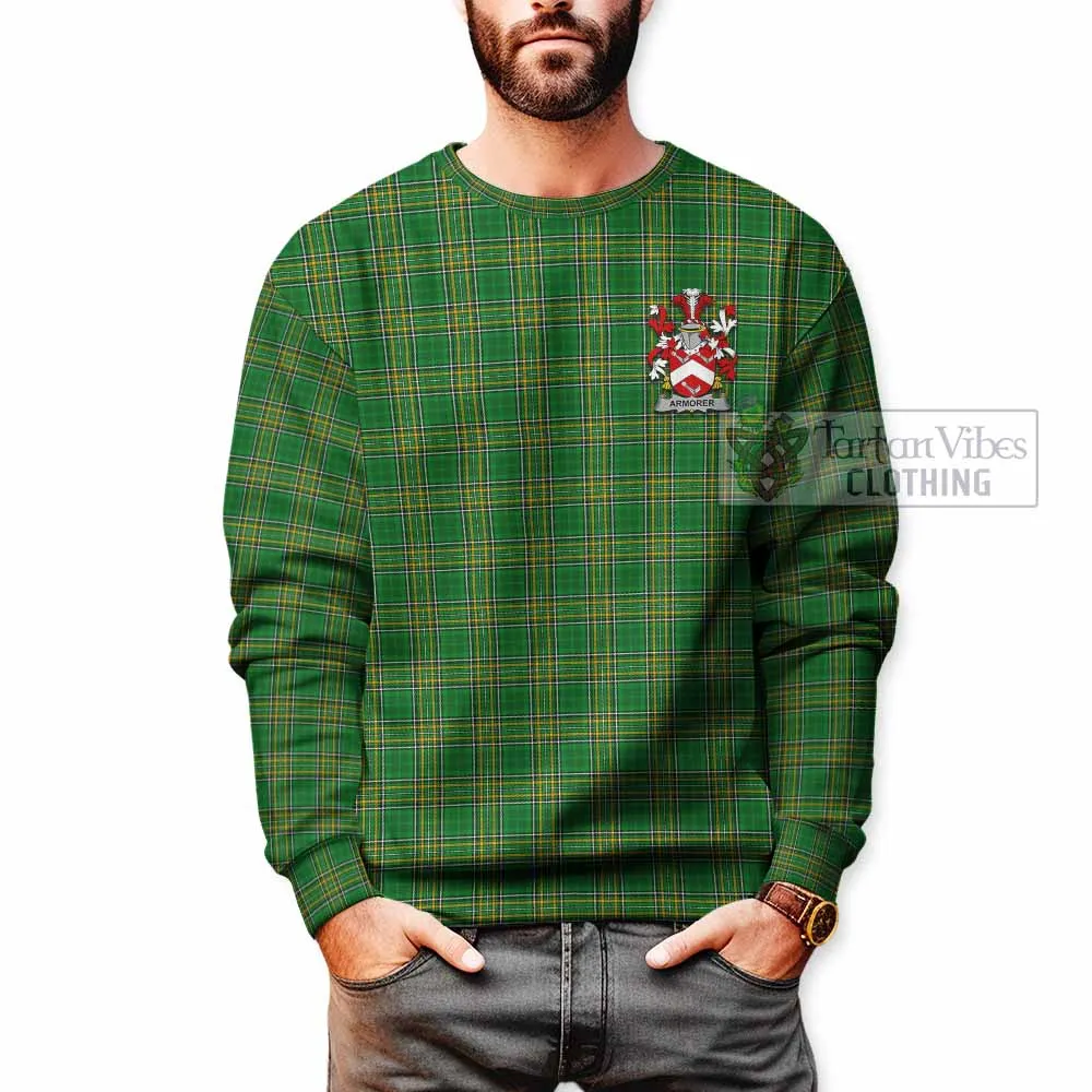 Armorer Irish Clan Tartan Sweatshirt with Coat of Arms