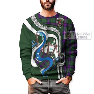 Armstrong Modern Tartan Sweatshirt with Epic Bagpipe Style