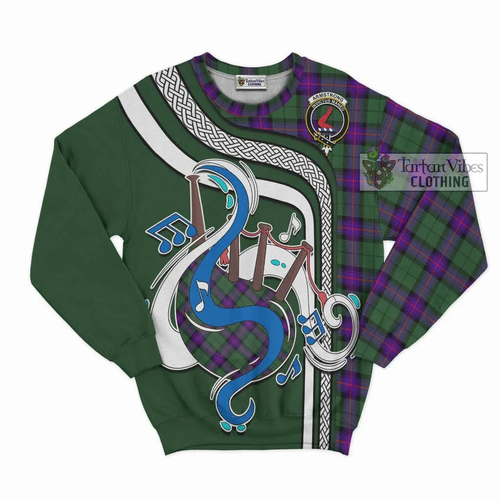 Armstrong Modern Tartan Sweatshirt with Epic Bagpipe Style