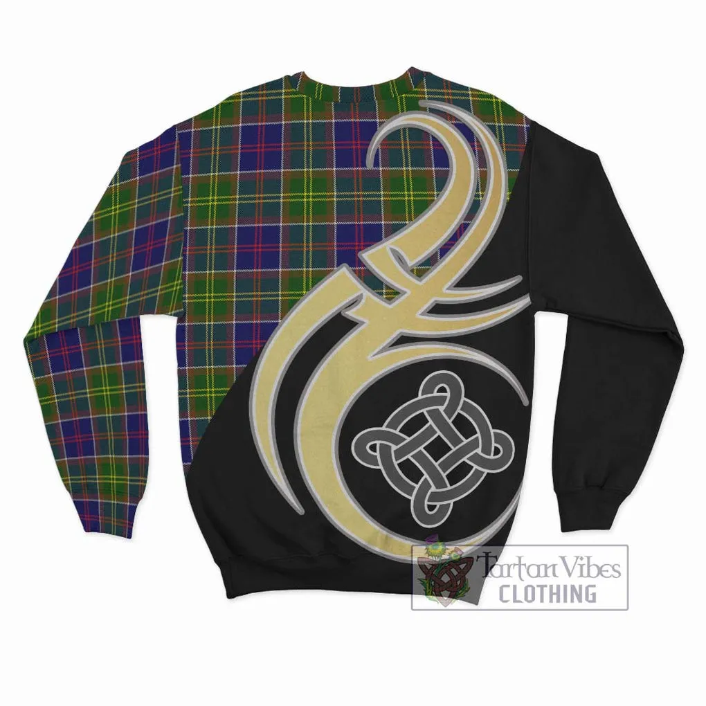 Arnott Tartan Sweatshirt with Family Crest and Celtic Symbol Style