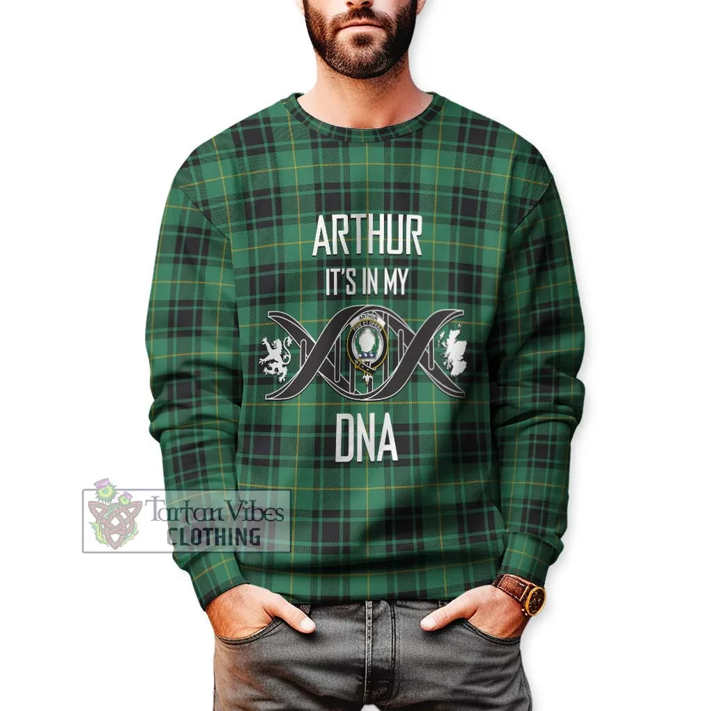 Arthur Ancient Tartan Sweatshirt with Family Crest DNA In Me Style