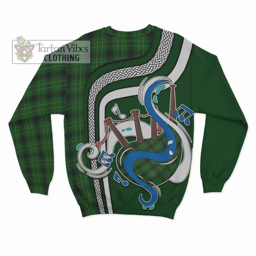 Arthur Highland Tartan Sweatshirt with Epic Bagpipe Style