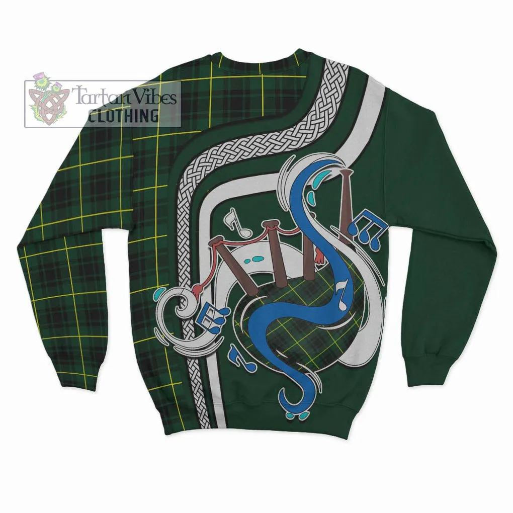 Arthur Modern Tartan Sweatshirt with Epic Bagpipe Style