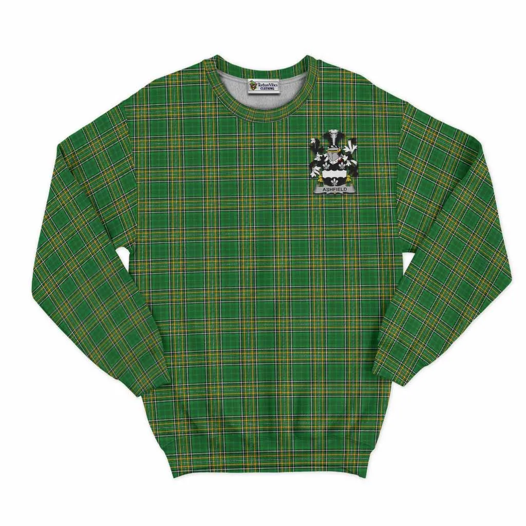 Ashfield Irish Clan Tartan Sweatshirt with Coat of Arms