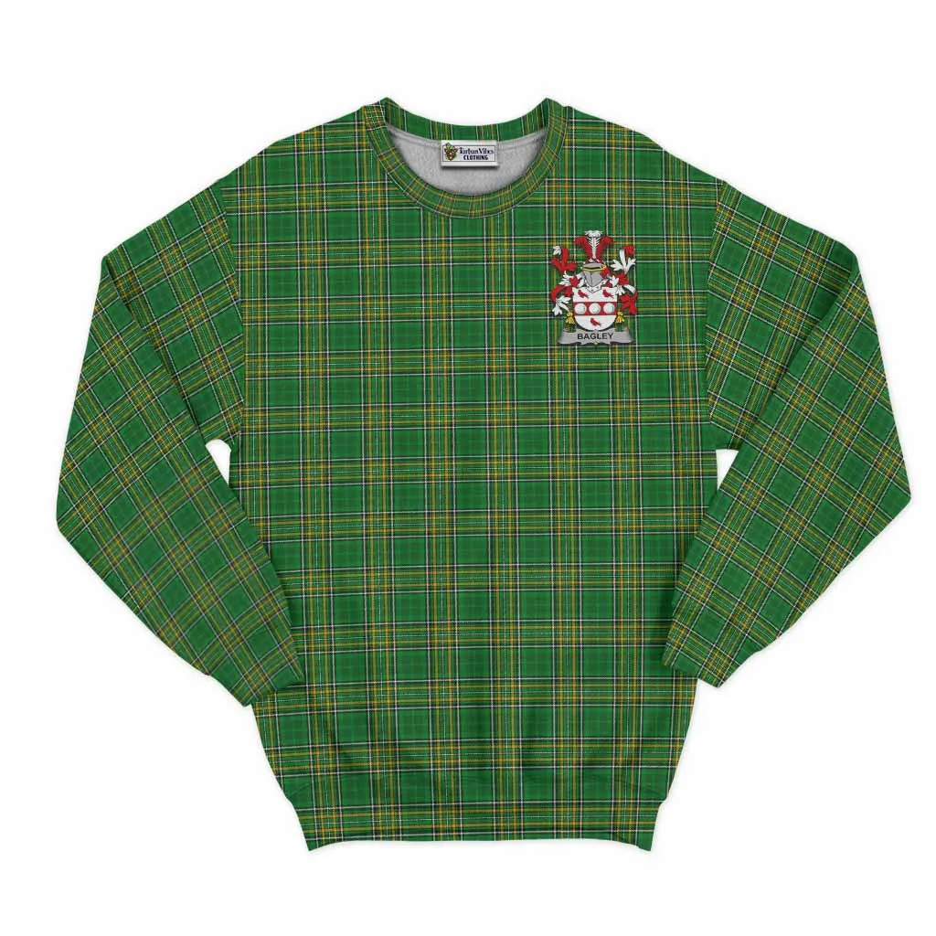 Bagley Irish Clan Tartan Sweatshirt with Coat of Arms